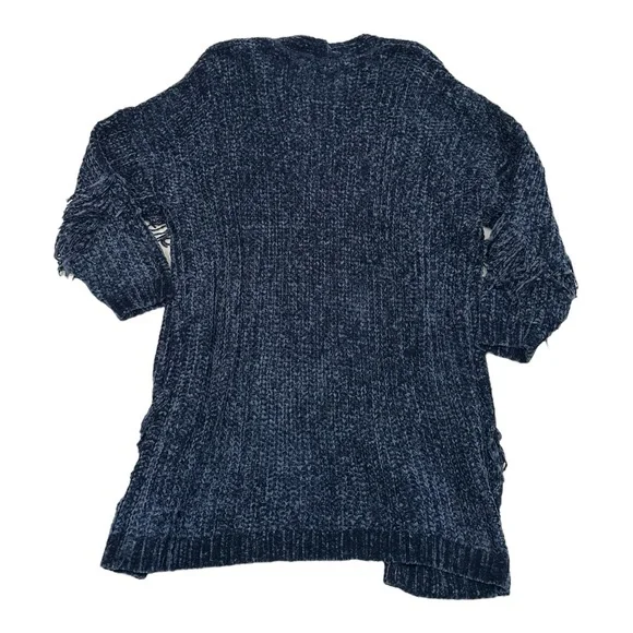 G.I.L.I. Chenille Navy Open Front Crochet Cardigan NWOT - Size XL - Picture 5 of 5
